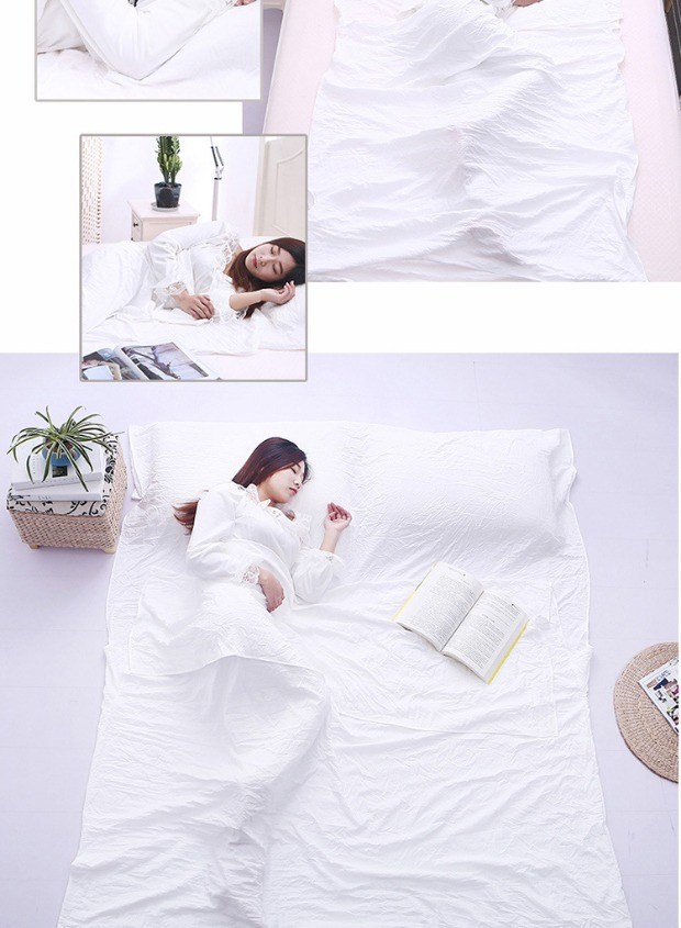 Giặt bông bẩn túi ngủ Người lớn siêu nhẹ xách tay mỏng Khách sạn túi ngủ du lịch trong nhà túi ngủ túi ngủ mùa hè
